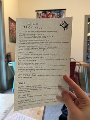 Menu photo 5 De Fer Coffee & Tea - Troy Hill Pittsburgh, PA