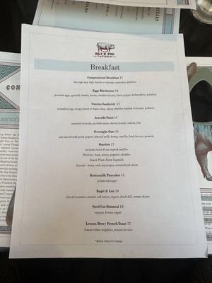 Menu photo 2 Blue Pig Tavern Cape May, NJ
