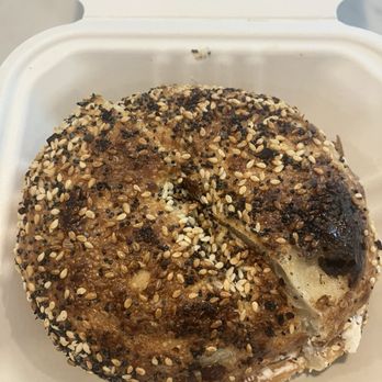 Apollo Bagels - Sour dough everything with vegan cc - Bagels Near Me - New York, New York Apollo Bagels - Sour dough everything with vegan cc - Bagels Near Me - New York, New York