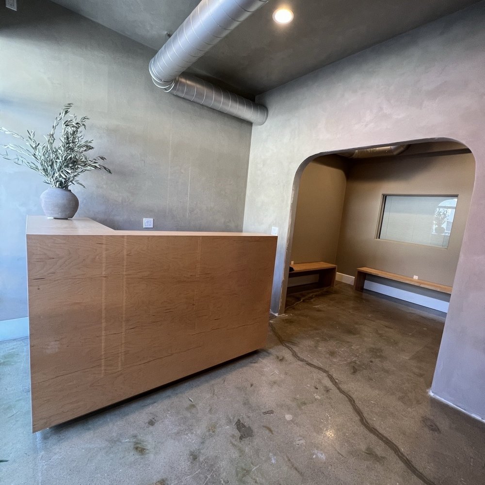 Elwood Design Co - Custom front desk and waiting room benches - Furniture Stores Near Me - Orange, California Elwood Design Co - Custom front desk and waiting room benches - Furniture Stores Near Me - Orange, California