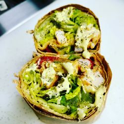 Pure Sweet Indulgence Bakery Cafe - Shrimp ceasar salad wrap