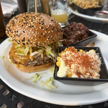 Jerry's - Western burger with elote and beans - Sandwiches Near Me - Chicago, Illinois Jerry's - Western burger with elote and beans - Sandwiches Near Me - Chicago, Illinois