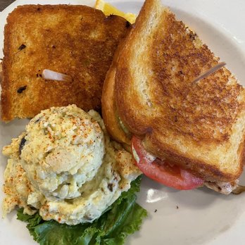 Rosine's Restaurant - Chicken Pesto Sandwich Lunch with Side of our homemade potato salad - American Near Me - Monterey, California Rosine's Restaurant - Chicken Pesto Sandwich Lunch with Side of our homemade potato salad - American Near Me - Monterey, California