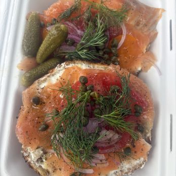 Courage Bagels - Salmon on Burnt everything bagel - Bagels Near Me - Los Angeles, California