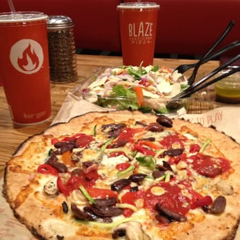 Blaze Pizza - Gluten free veg out pizza, antipasto salad and two drinks for $22.19 - Pizza Near Me - Pasadena, California