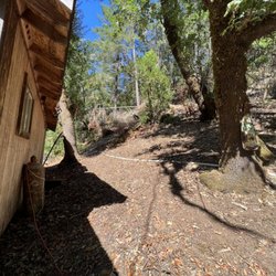 Firebreak Defensible Space Services - Zone 1 and partial zone 2 clearing for defensible space around the structure after day 1 of work.