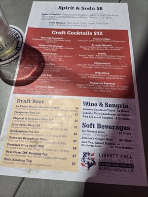 Menu photo 4 Liberty Call Distilling San Diego, CA Menu photo 4 Liberty Call Distilling San Diego, CA