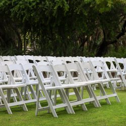 White Resin Padded Chairs
