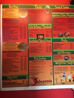 Menu photo 5 Jabanero's Mexican Grill Aurora, CO