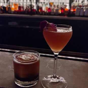 Dumont's Down Low Bar - Ursula Major & Nebula (left to right) - Cocktail Bars Near Me - Austin, Texas