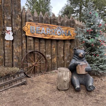 Bearizona - Photo op at the walk-thru entrance - Zoos Near Me - Williams, Arizona Bearizona - Photo op at the walk-thru entrance - Zoos Near Me - Williams, Arizona
