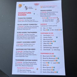 Sojo Ramen - Menu 1