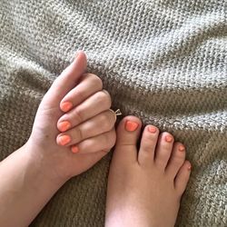 Manicure and pedicure- basic w/gel