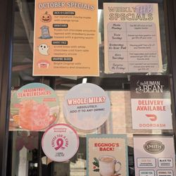 The Human Bean - Holiday menu