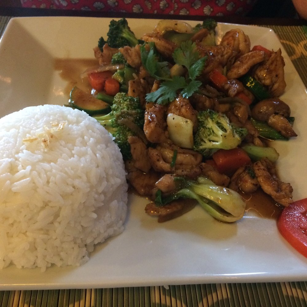 Island Pho & Bubble Tea - Combination chicken and shrimp teriyaki. Best teriyaki ever! - Vietnamese Near Me - St Simons Island, Georgia