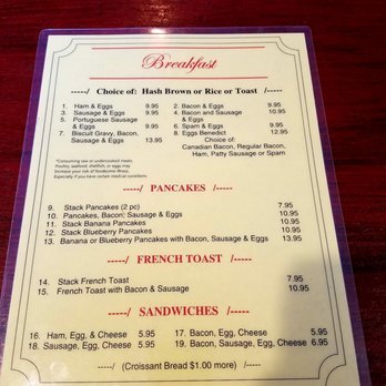 Vanta Cafe - The breakfast menu....... - Breakfast & Brunch Near Me - Wailuku, Hawaii