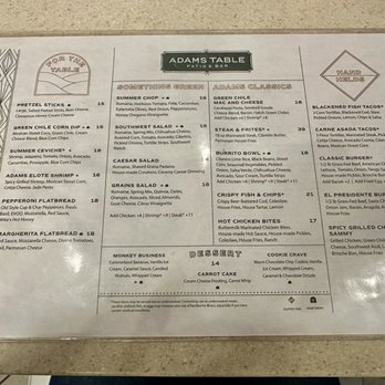 Adams Table - Food menu - New American Near Me - Phoenix, Arizona