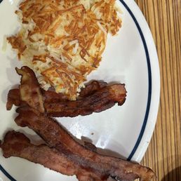 Hashbrowns and bacon