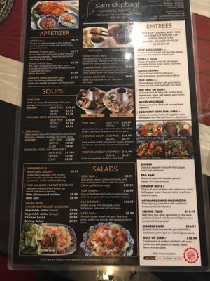 Menu photo 8 Siam Elephant Carpinteria, CA