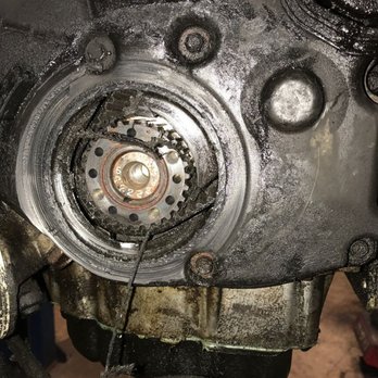 Integrity Automotive - Destroyed timing belt that broke off and wrapped around the pulley causing the vehicle to need an engine - Auto Repair Near Me - Williamstown, New Jersey Integrity Automotive - Destroyed timing belt that broke off and wrapped around the pulley causing the vehicle to need an engine - Auto Repair Near Me - Williamstown, New Jersey