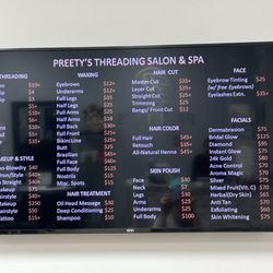 Preety's Threading, Salon & Spa - Update prices