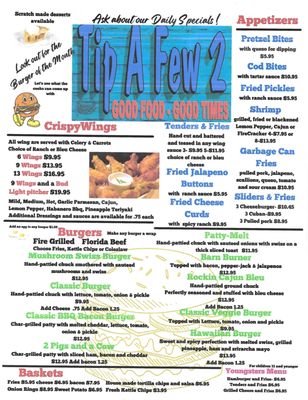 Menu photo 6 Tip A Few 2 Cape Canaveral, FL Menu photo 6 Tip A Few 2 Cape Canaveral, FL