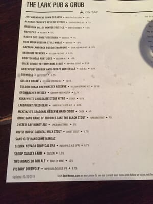 Menu photo 7 Lark Pub and Grub East Northport, NY Menu photo 7 Lark Pub and Grub East Northport, NY