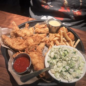 Fish Daddy's Grill House - Chicken tenders and shrimp, French fries, cole slaw - Seafood Near Me - Tulsa, Oklahoma