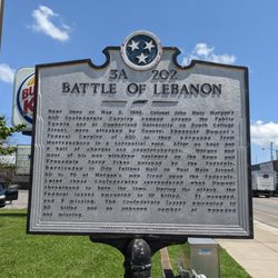 Battle of Lebanon Historical Marker - Battle of Lebanon Historical Marker