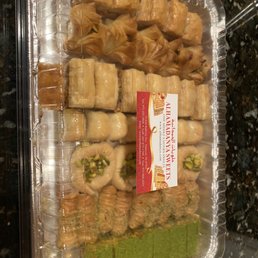 Box of assorted baklava...you will regret it if you pick up a smaller box. This is from personal experience Box of assorted baklava...you will regret it if you pick up a smaller box. This is from personal experience
