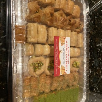 Alhamadanya Sweets - Box of assorted baklava...you will regret it if you pick up a smaller box. This is from personal experience - Desserts Near Me - PAT, New Jersey Alhamadanya Sweets - Box of assorted baklava...you will regret it if you pick up a smaller box. This is from personal experience - Desserts Near Me - PAT, New Jersey