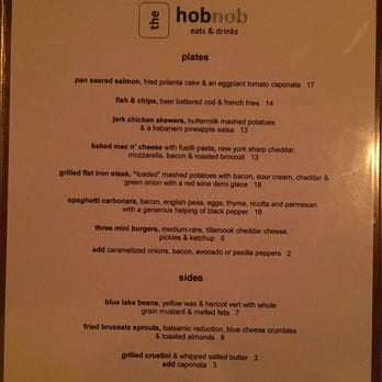 The Hobnob - Menu - New American Near Me - Alameda, California The Hobnob - Menu - New American Near Me - Alameda, California