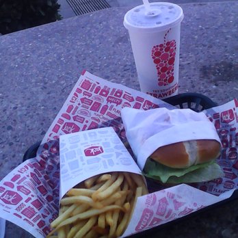 Jack in the Box - Jumbo Jack cheeseburger with large fries and Coca-Cola - Burgers Near Me - Van Nuys, California Jack in the Box - Jumbo Jack cheeseburger with large fries and Coca-Cola - Burgers Near Me - Van Nuys, California