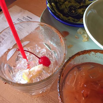 Venice Beach Bar & Kitchen - Cherry in the Bloody Mary! We drank it anyway, because we were unable to track down the waitress for a new one. - Dive Bars Near Me - Venice, California