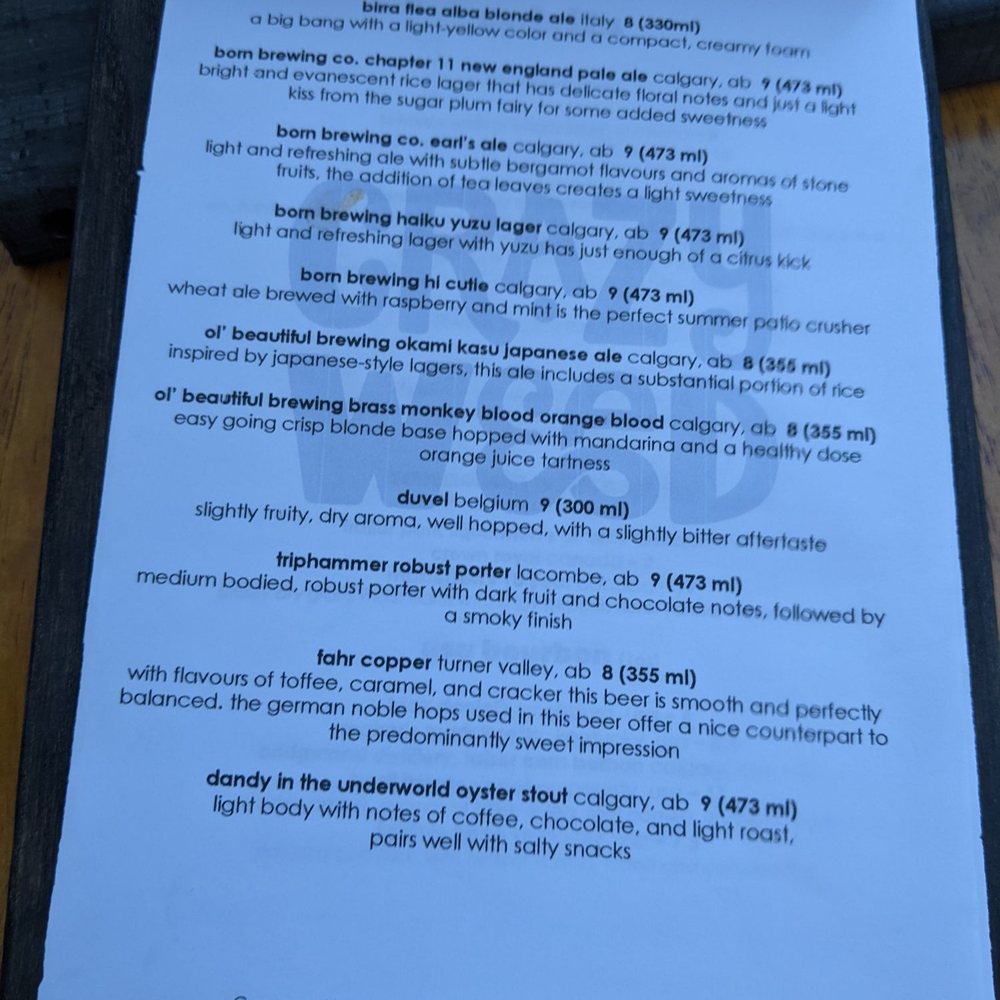 Crazyweed Kitchen - Alcohol - Asian Fusion Near Me - Canmore, Alberta