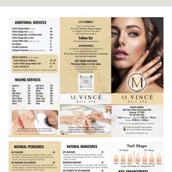 M Vince Nail Spa - Menu