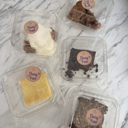 Jo’s Bakery - All the sweets this morning! Butter Cake, Cinnamon Roll with Cream Cheese Frosting, Pecan Pie, Chocolate Oreo & PB Brownie, 5-Layer Brownie