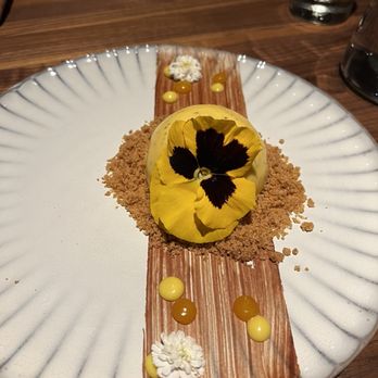 Chayote Barrio Kitchen - torta de queso goat cheesecake, passion fruit, mango gel, dark ganache - Latin American Near Me - Winter Park, Florida Chayote Barrio Kitchen - torta de queso goat cheesecake, passion fruit, mango gel, dark ganache - Latin American Near Me - Winter Park, Florida