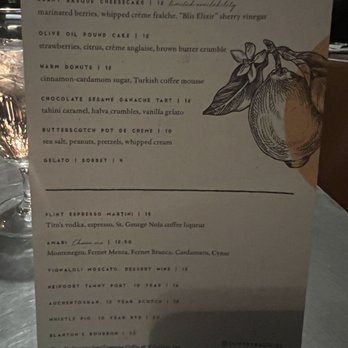 FLINT by Baltaire - Dessert menu - New American Near Me - Phoenix, Arizona