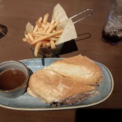 The Hive - French Dip. Just ok. Jus was thin & bland. Steak tasted like deli meat. Awesome fries though.