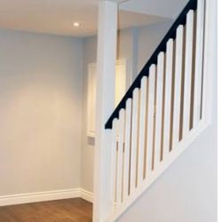 First Choice Renovations And Remodeling - Installed and painted new rails leading to the basement we finished