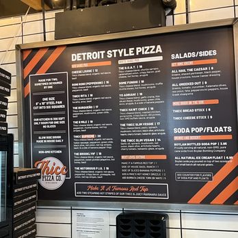 Thicc Pizza Co. - Menu board - Pizza Near Me - Albuquerque, New Mexico