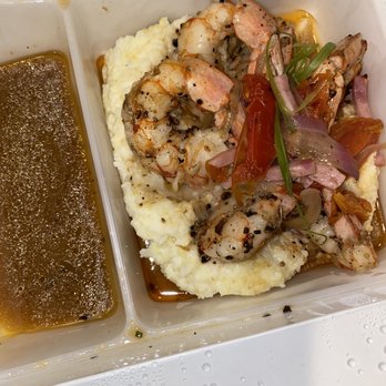 Yardbird - SHRIMP 'N' GRITS definitely a different style acquired tasted, but good. - Southern Near Me - Las Vegas, Nevada Yardbird - SHRIMP 'N' GRITS definitely a different style acquired tasted, but good. - Southern Near Me - Las Vegas, Nevada