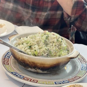 Little Shanghai Restaurant - Baked Steamed Rice W/ Salted Pork And Veg - Shanghainese Near Me - San Mateo, California
