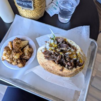 Avi Cue - Wagyu beef shawarma and fried cauliflower - Middle Eastern Near Me - Los Angeles, California