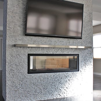 Viking Outdoor Kitchen With Stone Veneer Installed In Malba Ny