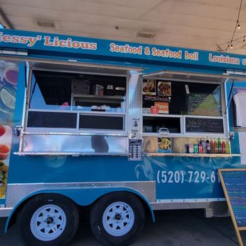 Messylicious - a blue food truck parked in a parking lot - Food Trucks Near Me - Tucson, Arizona