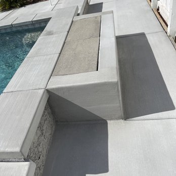 Landau Pool Construction - Back of water feature unfinished. Box had to be added to cover up exposed pipes. - Pool & Hot Tub Service Near Me - Apple Valley, California Landau Pool Construction - Back of water feature unfinished. Box had to be added to cover up exposed pipes. - Pool & Hot Tub Service Near Me - Apple Valley, California