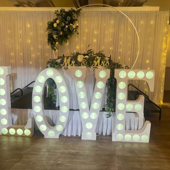 Massive Entertainment - I can't get over the LOVE letters in front of our sweethearts table - DJs Near Me