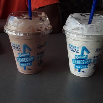 Culver's - Left to right: Chocolate custard, Vanilla custard - Burgers Near Me - Kennesaw, Georgia Culver's - Left to right: Chocolate custard, Vanilla custard - Burgers Near Me - Kennesaw, Georgia